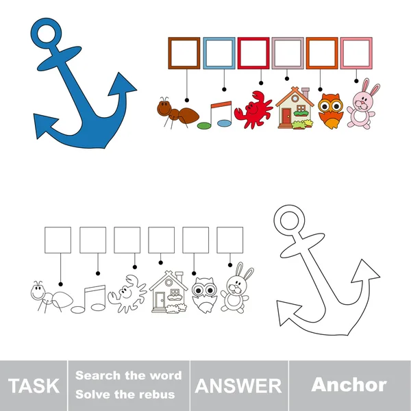Rechercher le mot Anchor — Image vectorielle