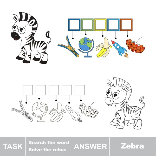 Hledat slovo Zebra — Stock fotografie