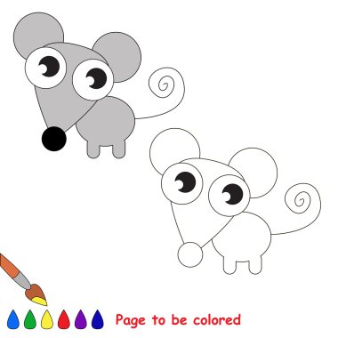 Renkli olması için vektör çizgi fare. 