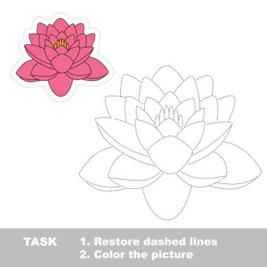 Lotus izlenecek. Vektör izleme oyunu.