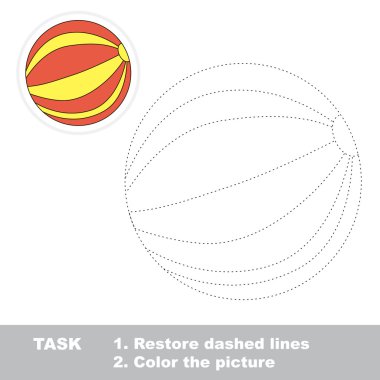 Topu takip edilebilir. Vektör izleme oyunu.
