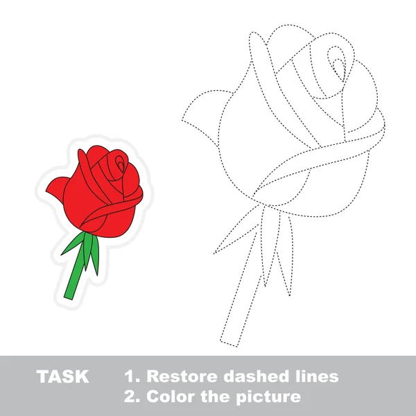 Rose para ser rastreada. Rastros de vectores juego . — Vector de stock