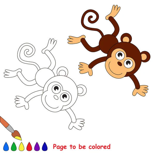 ลิงในการ์ตูนเวกเตอร์ที่จะมีสี . — ภาพเวกเตอร์สต็อก