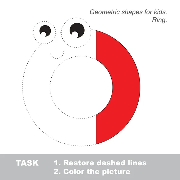 Stock vector Ring to be traced. Vector trace game.