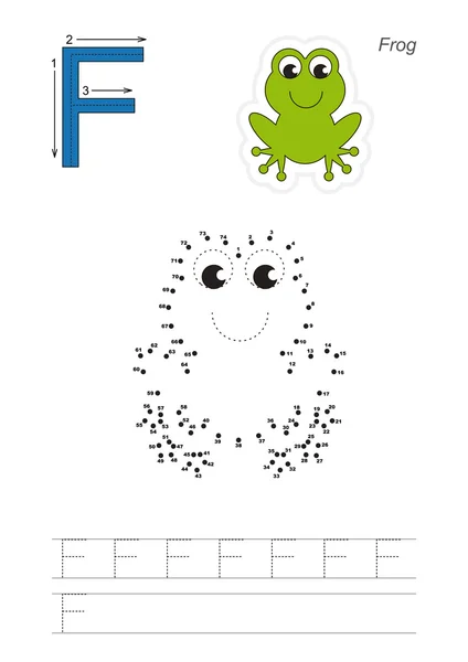 字母 F 的数字游戏 — 图库矢量图片