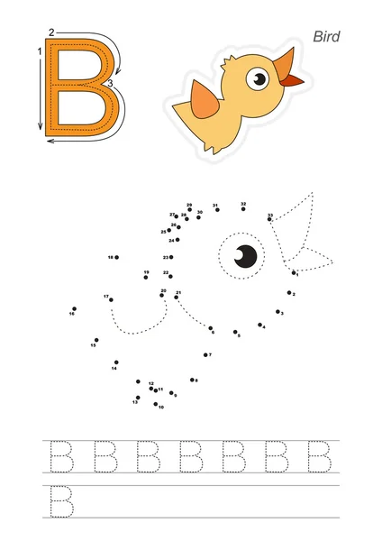 Гра з числами для літери B — стоковий вектор