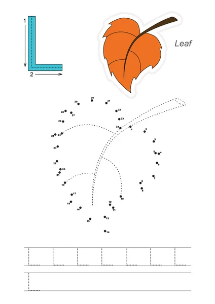 文字 L を数字ゲーム — ストックベクタ