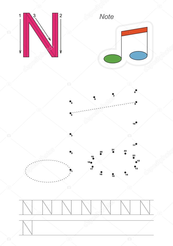 Numbers game for letter N