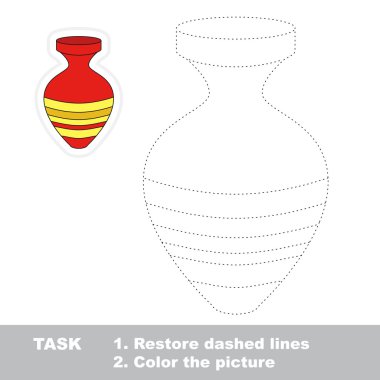 Vazo izlenecek. Vektör izleme oyunu.