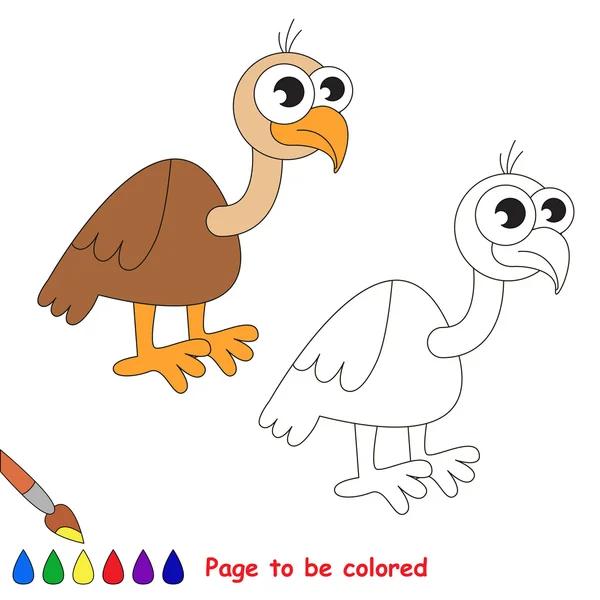 Cartone animato Avvoltoio. Pagina da colorare . — Vettoriale Stock