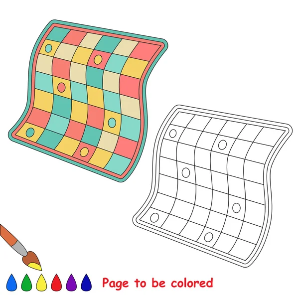 Caricature de patchwork. Page à colorer . — Image vectorielle