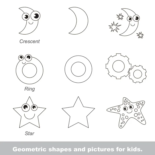 子供のための幾何学的図形 — ストックベクタ