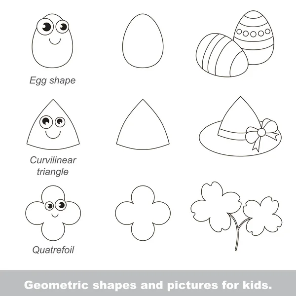 子供のための幾何学的図形 — ストックベクタ