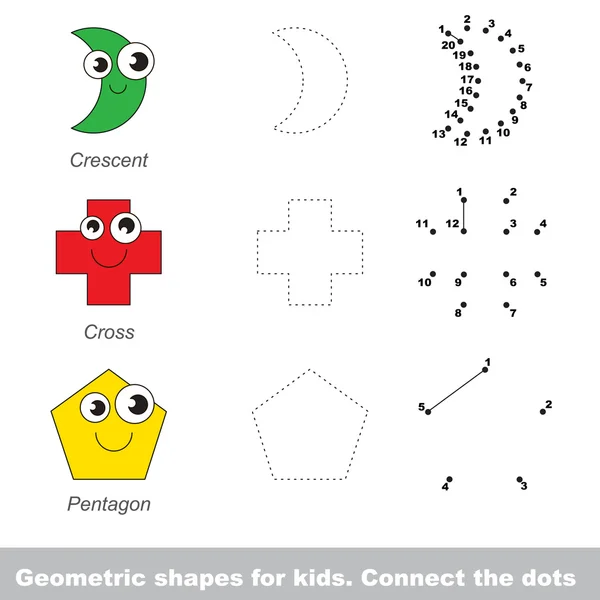 Jednoduché geometrické tvary pro děti. — Stockový vektor