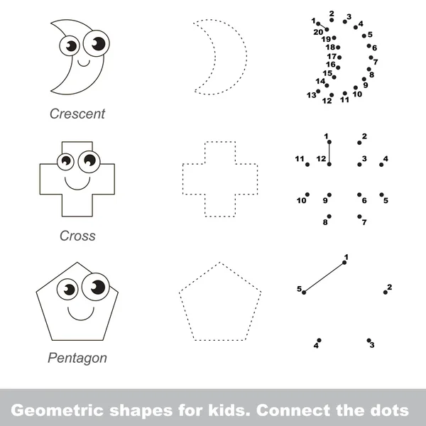 Çocuklar için basit geometrik şekiller. — Stok Vektör