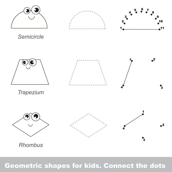 子供のための単純な幾何学的図形. — ストックベクタ