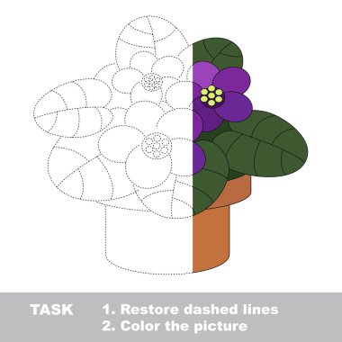 Mor renkli olabilir. Vektör izleme oyunu.