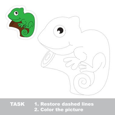 İguana izlenecek. Vektör izleme oyunu.
