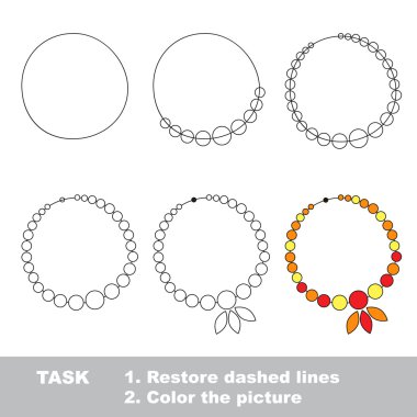 Kolye. Çizim eğitimi.