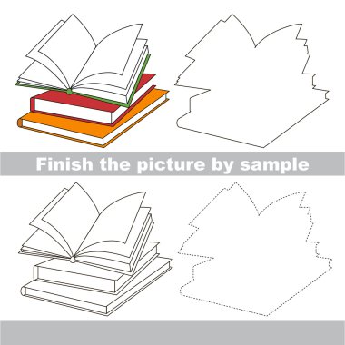 Kitaplar. Çekme çalışma sayfası.