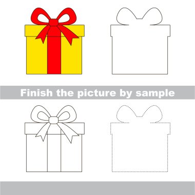 Hediye. Çekme çalışma sayfası.