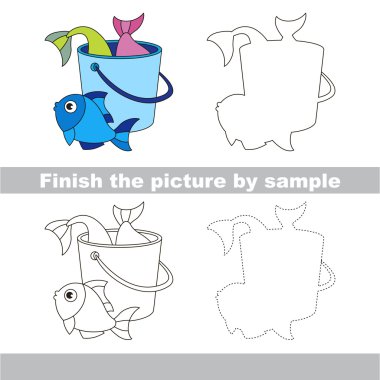 Balık yakalamak. Çekme çalışma sayfası.