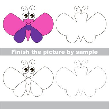 Kelebek. Çekme çalışma sayfası.
