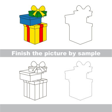 Hediyeler. Çekme çalışma sayfası.