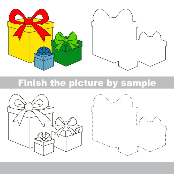 Hediyeler. Çekme çalışma sayfası.