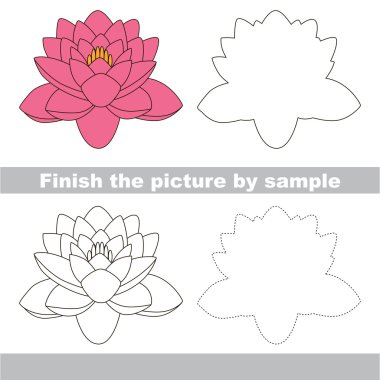 Lotus. Çekme çalışma sayfası.