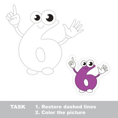 Altı izlenecek bul. Vektör izleme oyunu.