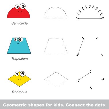 Simple geometric shapes for children. clipart