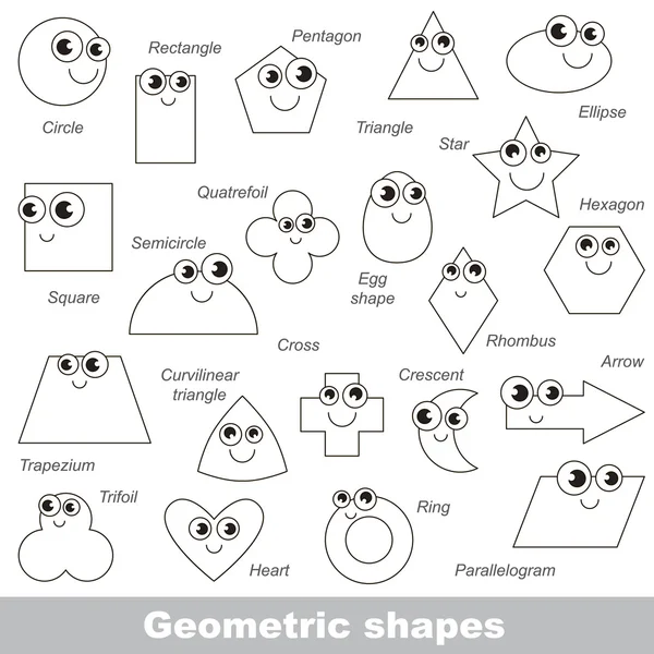 Ensemble de formes géométriques . — Image vectorielle