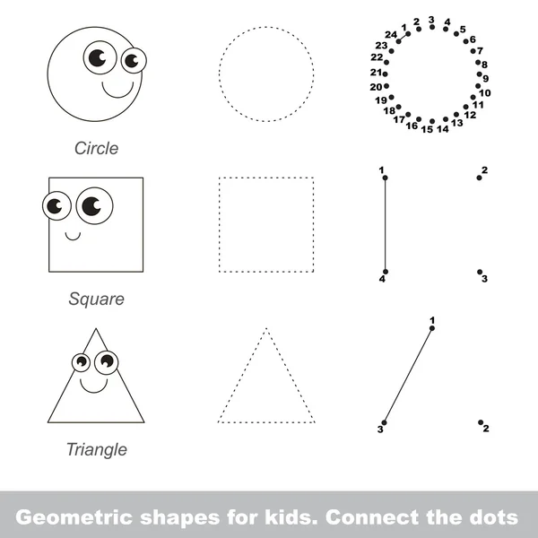 Cercle et autres formes. Jeu de nombres vectoriels . — Image vectorielle