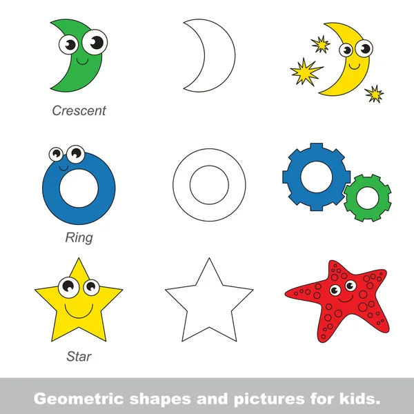 Formes géométriques pour enfants — Image vectorielle