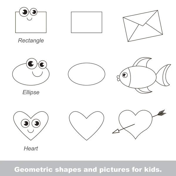 Formes géométriques pour enfants — Image vectorielle