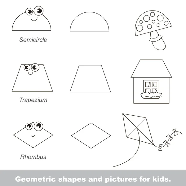 Formes géométriques pour enfants — Image vectorielle