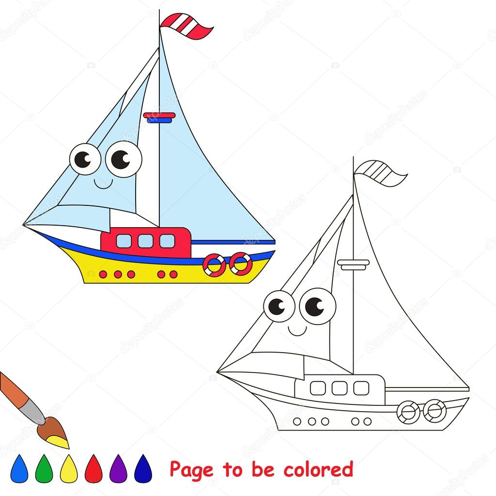 Yellow yacht cartoon. Page to be colored. Stock Vector Image by ©Anna_Mikhailova #115106044 Yellow yacht cartoon. Page to be colored. Stock Vector Image by ©Anna_Mikhailova #115106044
