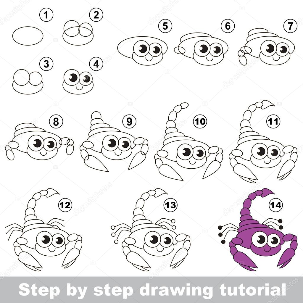 How to Draw a Scorpion Step by Step - Art by Ro