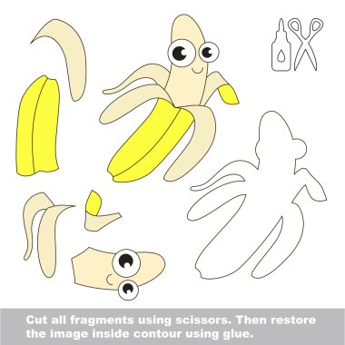 Kağıt çocuk oyunu. Banana'lı çocuklar için kolay uygulama