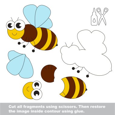 Kağıt çocuk oyunu. Arılı çocuklar için kolay uygulama.