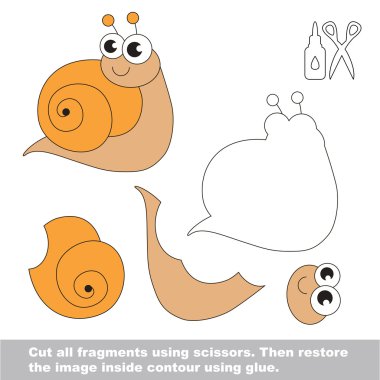 Kağıt çocuk oyunu. Salyangoz ile çocuklar için kolay uygulama