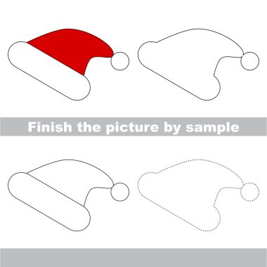 Kış şapka. Çekme çalışma sayfası.