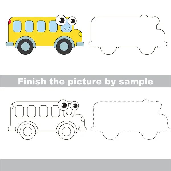 Autobús. Hoja de trabajo de dibujo . — Vector de stock