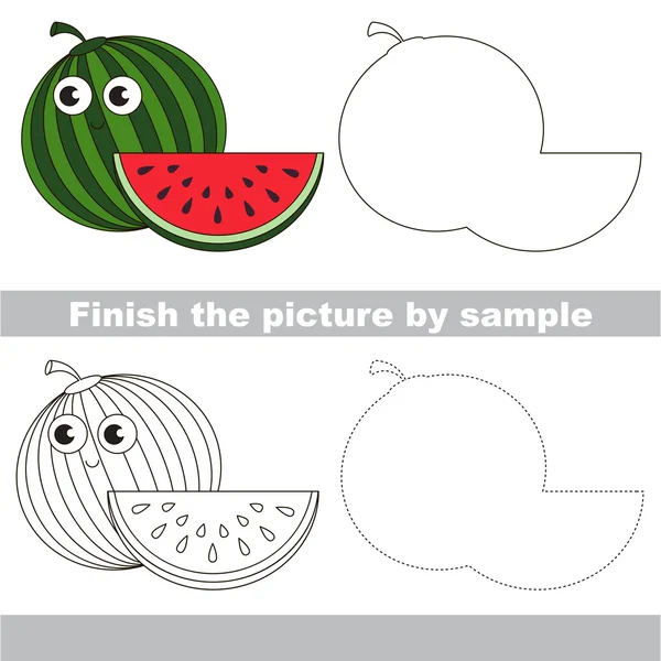 Melancia. Planilha de desenho . —  Vetores de Stock