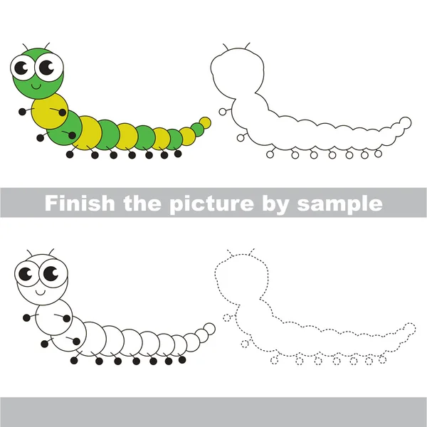 Den roliga Centipede. Rit kalkylblad. — Stock vektor
