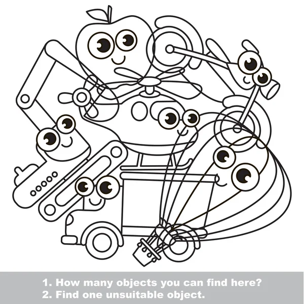 Funny máquinas de juguete mishmash conjunto en vector . — Vector de stock