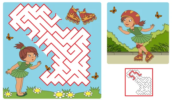 Yolunu bulmak için labirent.