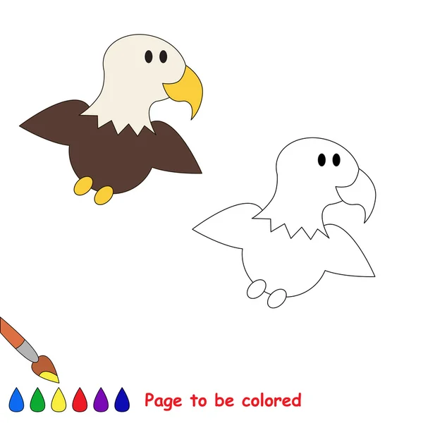 Ein kleiner Adler. Seite soll farbig sein. — Stockvektor