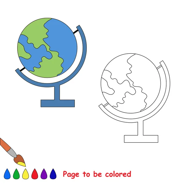 Colorare la TERRA per campione . — Vettoriale Stock